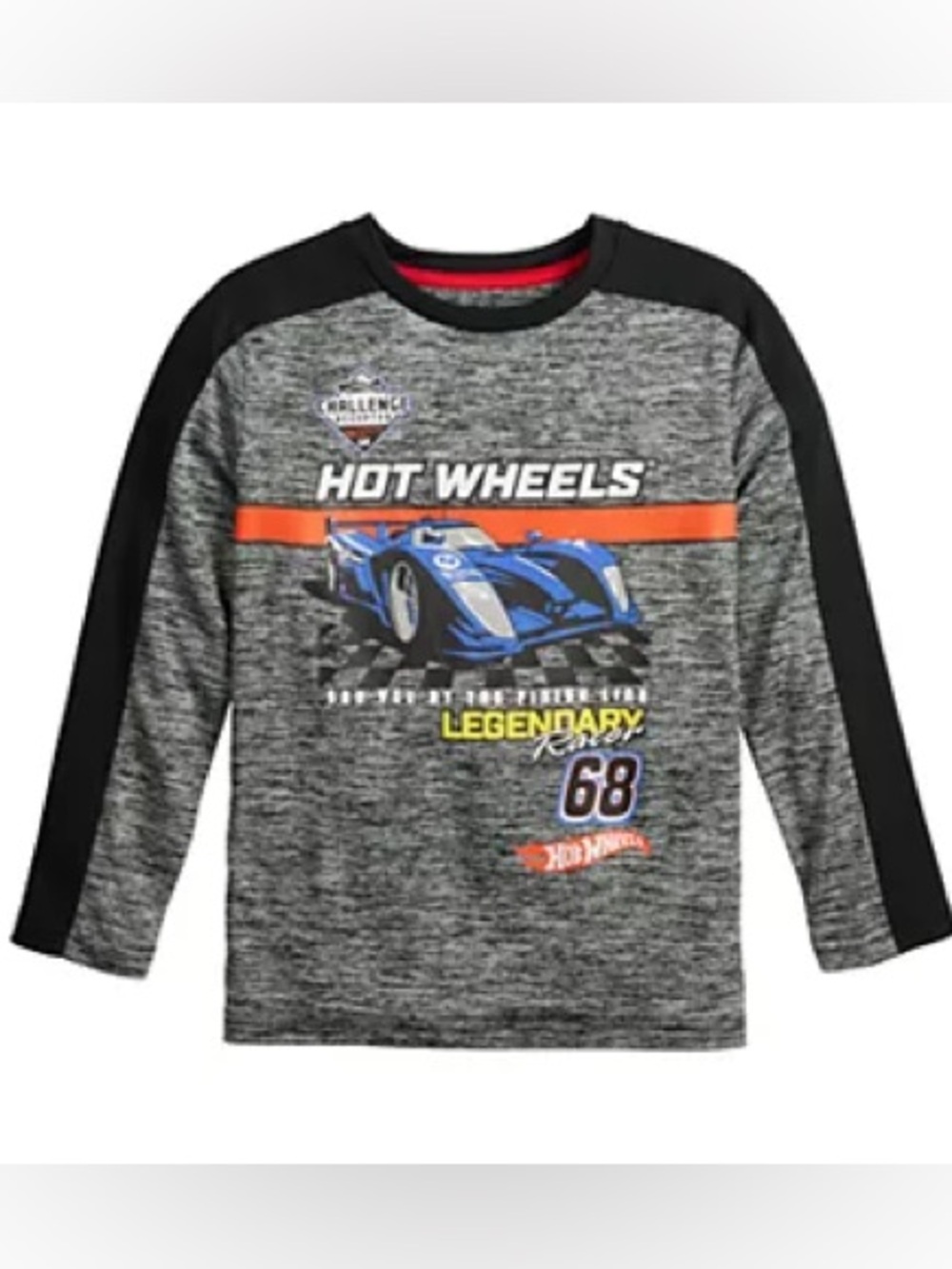 Mattel Jumping Beans Hot Wheels Challenge Accepted Long Sleeve Active Shirt Gray